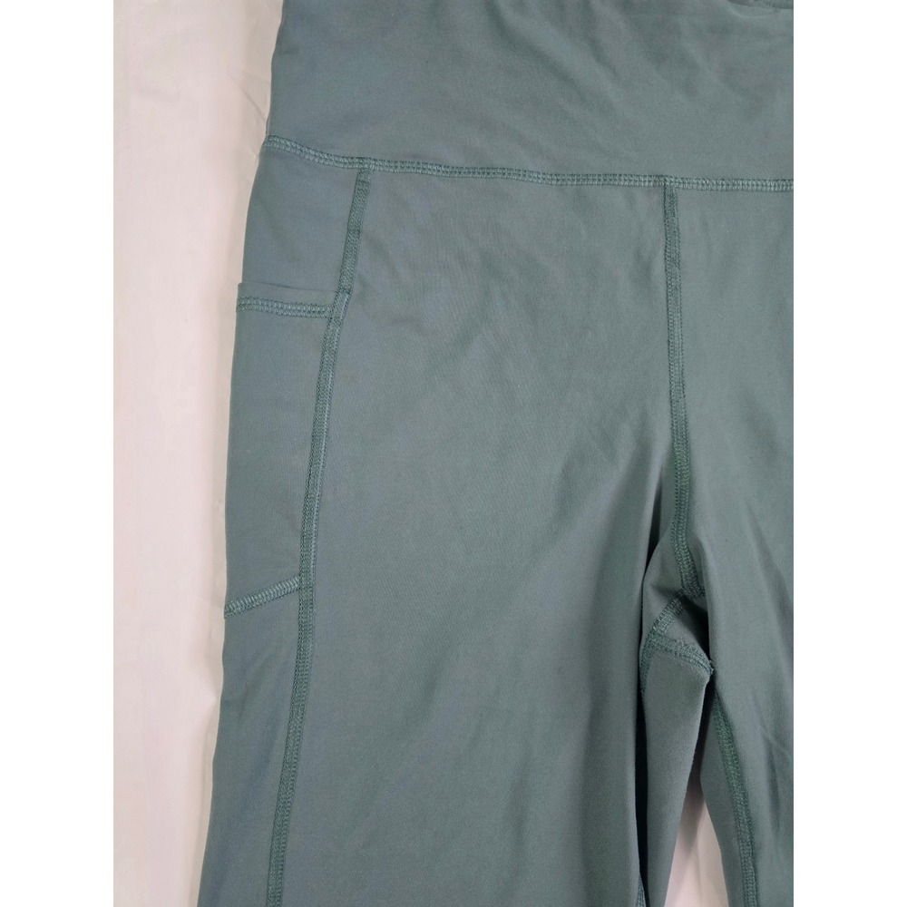 Nine West Active Womens Sage Green High Waisted Biker Shorts Side Pockets Large - Picture 4 of 13